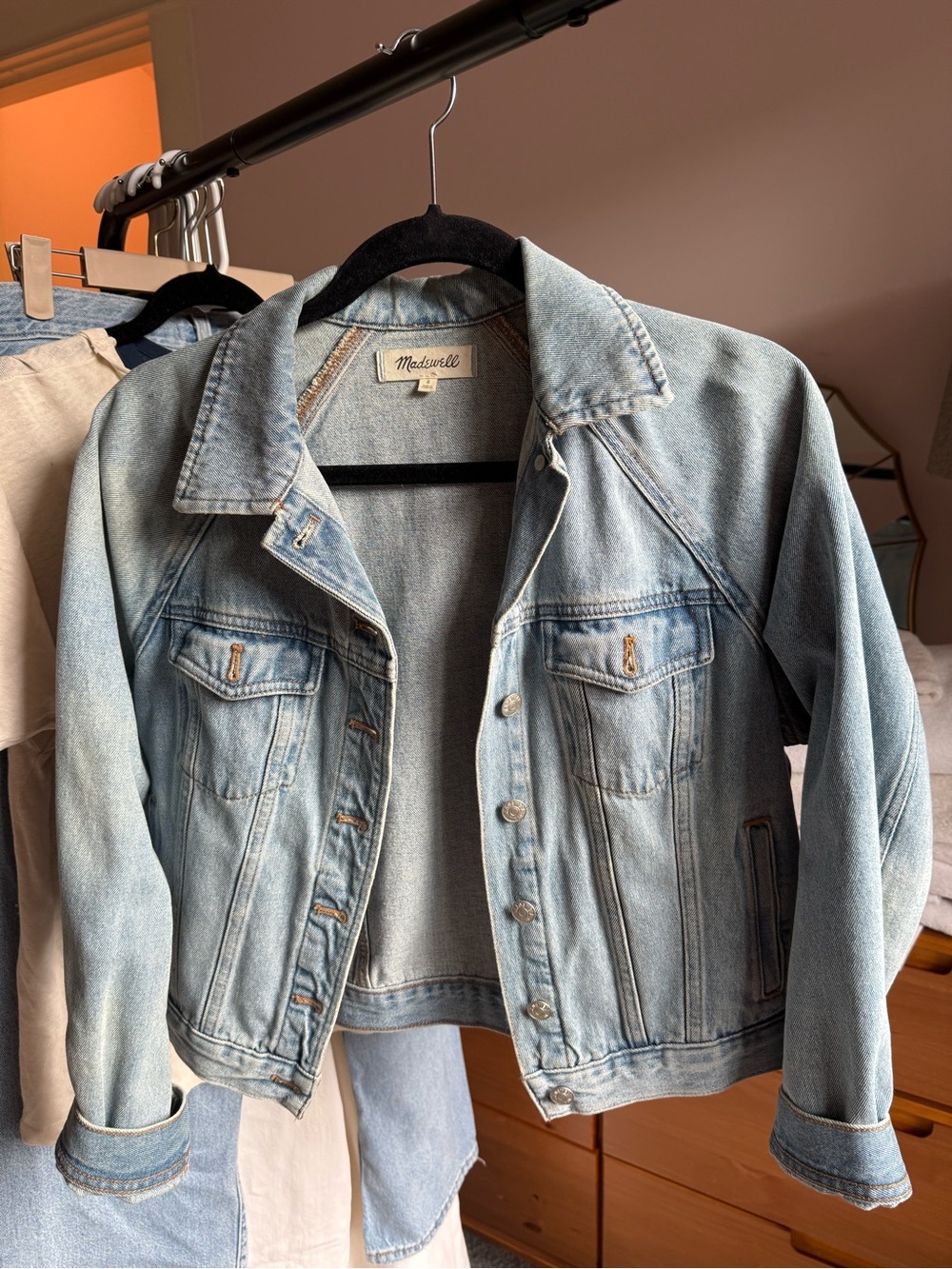 Madewell Light Blue Denim Jean Jacket - Classic Button-Front